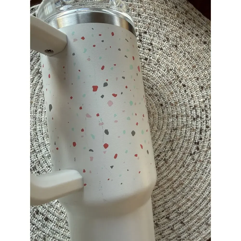 Stanley Adventure Travel Quencher Tumbler 40oz Confetti Terrazzo - Picture 7 of 7